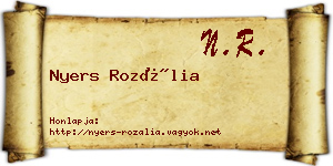 Nyers Rozália névjegykártya