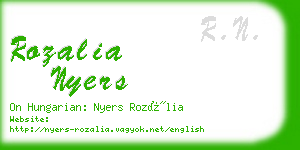 rozalia nyers business card